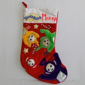 Teletubbies Christmas Vintage Stocking  1999 Ragdoll Production Rare Collectible